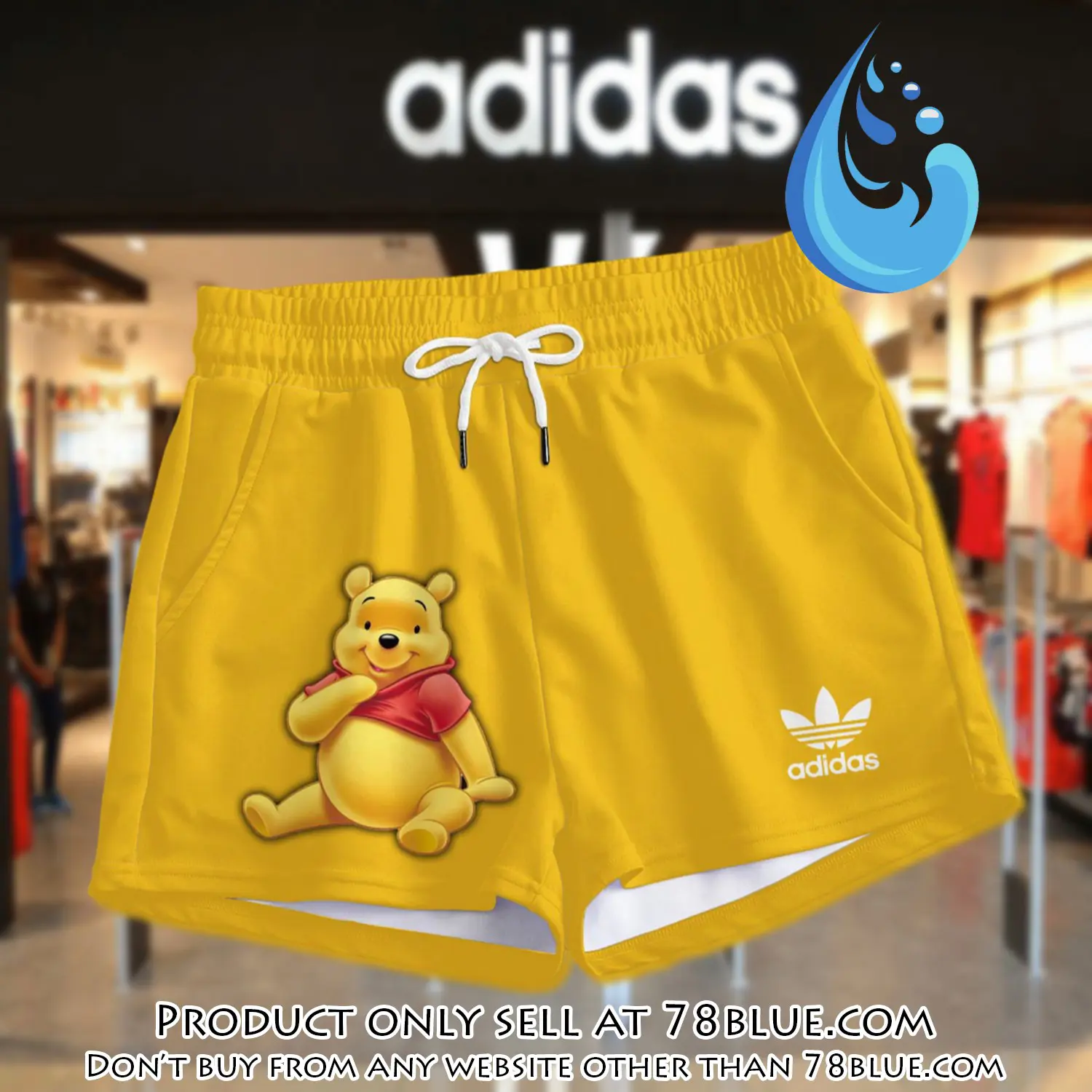 Premium winnie the pooh in adidas women shorts lady beach shorts wms1083 78b2050597